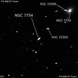 NGC 7754 - спиральная галактика. Описание NGC 7754:, Галактика в созвездии Водолей