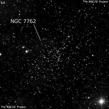 NGC 7762 - рассеянное скопление звёзд. Описание NGC 7762:, Рассеянное скопление в созвездии Цефей