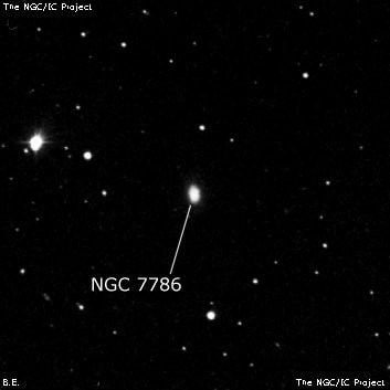 NGC 7786 - спиральная галактика. Описание NGC 7786:, Галактика в созвездии Пегас