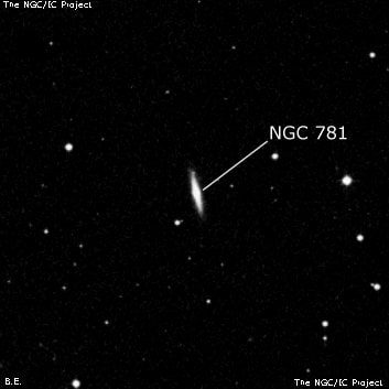 NGC 781 - спиральная галактика. Описание NGC 781:, Галактика в созвездии Овен