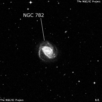 NGC 782 - спиральная галактика с баром. Описание NGC 782:, Галактика в созвездии Эридан