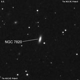NGC 7820 - линзовидная галактика. Описание NGC 7820:, Галактика в созвездии Рыбы