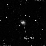 NGC 783 - спиральная галактика. Описание NGC 783:, Галактика в созвездии Треугольник