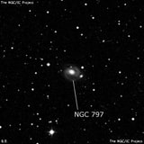 NGC 797 - спиральная галактика с баром. Описание NGC 797:, Галактика в созвездии Андромеда