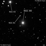 NGC 80 - галактика. Описание NGC 80:, Галактика в созвездии Андромеда