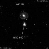 NGC 800 - спиральная галактика. Описание NGC 800:, Галактика в созвездии Кит