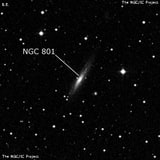 NGC 801 - спиральная галактика. Описание NGC 801:, Галактика в созвездии Андромеда
