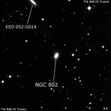 NGC 802 - спиральная галактика с баром. Описание NGC 802:, Галактика в созвездии Южная Гидра