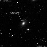 NGC 807 - эллиптическая галактика. Описание NGC 807:, Галактика в созвездии Треугольник