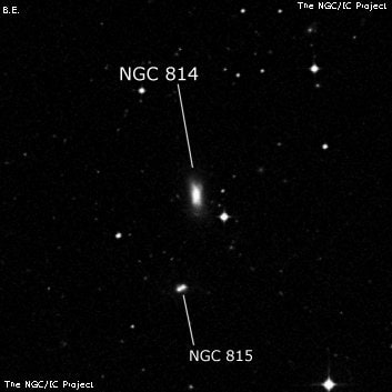 NGC 814 - спиральная галактика с баром. Описание NGC 814:, Галактика в созвездии Кит