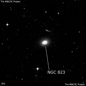 NGC 823 - галактика. Описание NGC 823:, Галактика в созвездии Печь
