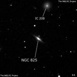 NGC 825 - спиральная галактика. Описание NGC 825:, Галактика в созвездии Кит