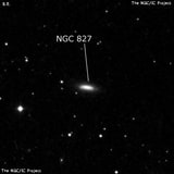 NGC 827 - галактика. Описание NGC 827:, Галактика в созвездии Кит