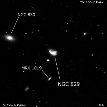 NGC 829 - спиральная галактика. Описание NGC 829:, Галактика в созвездии Кит