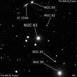 NGC 83 - эллиптическая галактика. Описание NGC 83:, Галактика в созвездии Андромеда