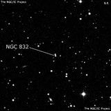 NGC 832 - две звезды. Описание NGC 832:, Двойная звезда в созвездии Треугольник