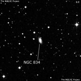 NGC 834 - галактика. Описание NGC 834:, Галактика в созвездии Андромеда