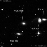 NGC 838 - линзовидная галактика. Описание NGC 838:, Галактика в созвездии Кит