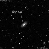 NGC 841 - спиральная галактика с баром. Описание NGC 841:, Галактика в созвездии Андромеда
