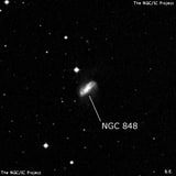NGC 848 - спиральная галактика с баром. Описание NGC 848:, Галактика в созвездии Кит