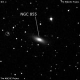 NGC 855 - эллиптическая галактика. Описание NGC 855:, Галактика в созвездии Треугольник