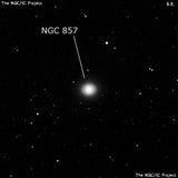 NGC 857 - линзовидная галактика. Описание NGC 857:, Галактика в созвездии Печь