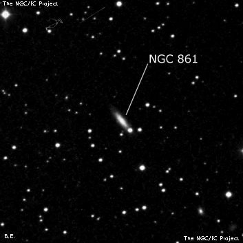 NGC 861 - спиральная галактика. Описание NGC 861:, Галактика в созвездии Треугольник