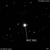 NGC 862 - эллиптическая галактика. Описание NGC 862:, Галактика в созвездии Феникс