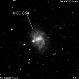 NGC 864 - спиральная галактика с баром. Описание NGC 864:, Галактика в созвездии Кит