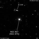 NGC 867 - линзовидная галактика. Описание NGC 867:, Объект глубокого космоса в созвездии Кит