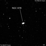 NGC 878 - спиральная галактика. Описание NGC 878:, Галактика в созвездии Кит