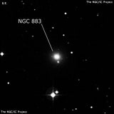 NGC 883 - галактика. Описание NGC 883:, Галактика в созвездии Кит
