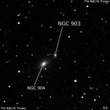 NGC 903 - линзовидная галактика. Описание NGC 903:, Галактика в созвездии Овен