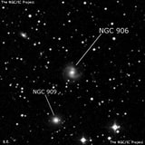 NGC 906 - спиральная галактика с баром. Описание NGC 906:, Галактика в созвездии Андромеда