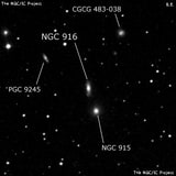 NGC 916 - спиральная галактика. Описание NGC 916:, Галактика в созвездии Овен