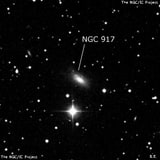 NGC 917 - галактика. Описание NGC 917:, Галактика в созвездии Треугольник