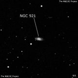 NGC 921 - спиральная галактика. Описание NGC 921:, Галактика в созвездии Кит