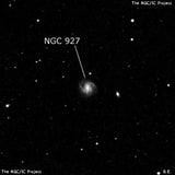 NGC 927 - спиральная галактика с баром. Описание NGC 927:, Галактика в созвездии Овен