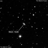 NGC 928 - спиральная галактика. Описание NGC 928:, Галактика в созвездии Овен