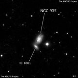 NGC 935 - спиральная галактика. Описание NGC 935:, Галактика в созвездии Овен