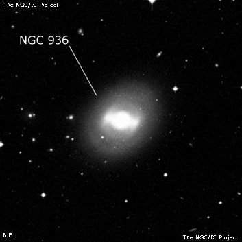 NGC 936 - спиральная галактика с баром. Описание NGC 936:, Галактика в созвездии Кит