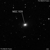 NGC 939 - эллиптическая галактика. Описание NGC 939:, Галактика в созвездии Эридан