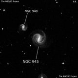 NGC 945 - спиральная галактика с баром. Описание NGC 945:, Галактика в созвездии Кит