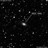 NGC 946 - линзовидная галактика. Описание NGC 946:, Галактика в созвездии Андромеда
