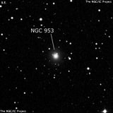 NGC 953 - эллиптическая галактика. Описание NGC 953:, Галактика в созвездии Треугольник