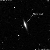 NGC 955 - галактика. Описание NGC 955:, Галактика в созвездии Кит