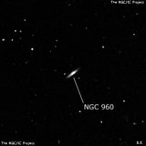 NGC 960 - спиральная галактика. Описание NGC 960:, Галактика в созвездии Кит