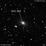 NGC 968 - эллиптическая галактика. Описание NGC 968:, Галактика в созвездии Треугольник