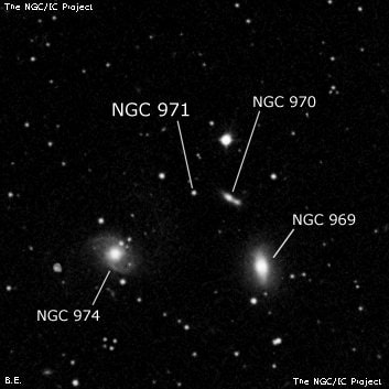 NGC 971 - одиночная звезда. Описание NGC 971:, Двойная звезда в созвездии Треугольник