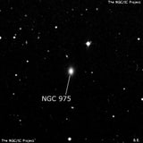 NGC 975 - линзовидная галактика. Описание NGC 975:, Галактика в созвездии Кит